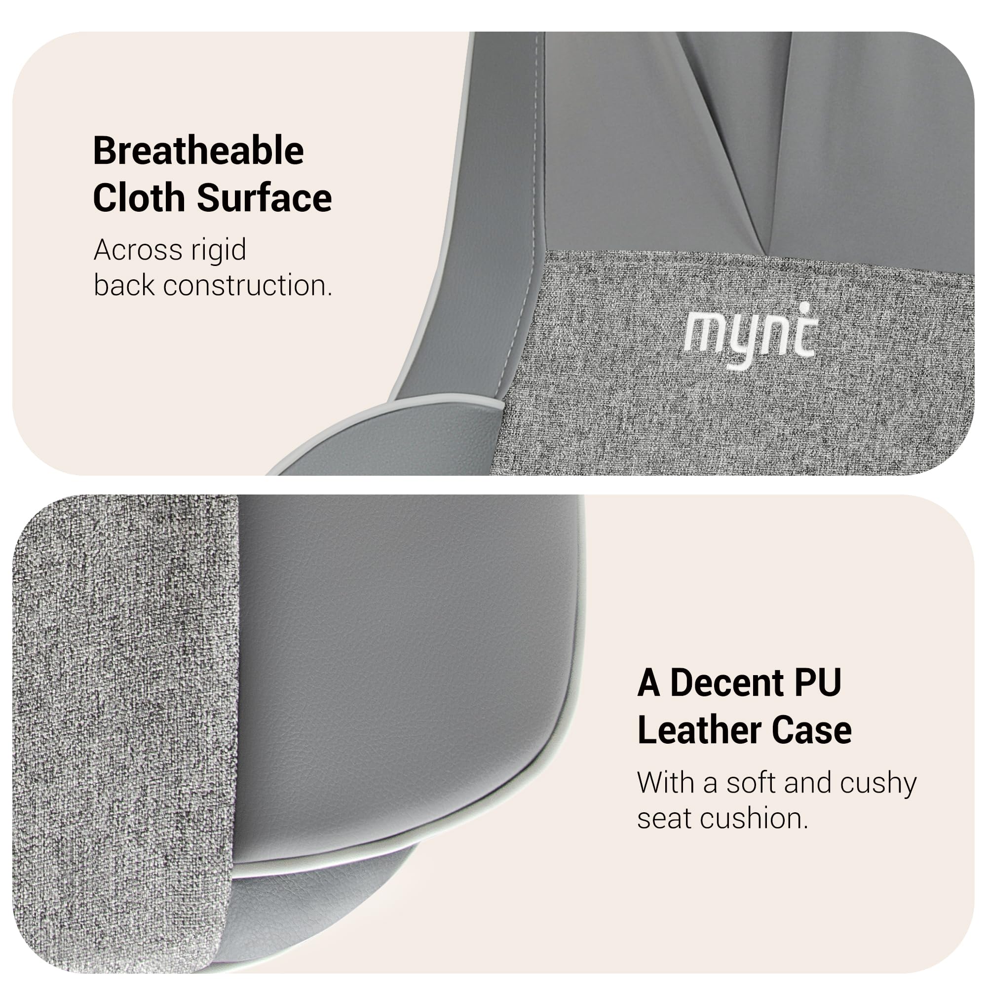 Mynt gray massager features sturdy construction and simple setup.