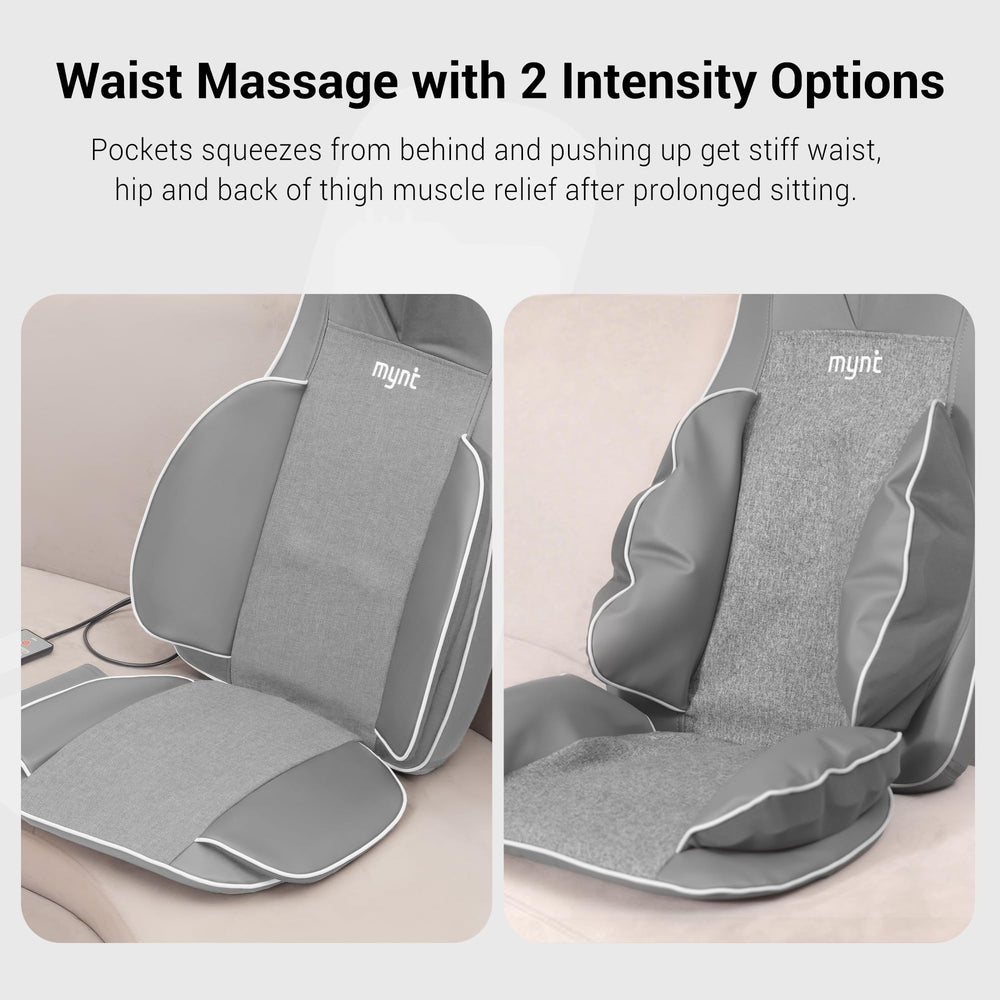 Mynt portable chair pad converts any chair into a massage chair.