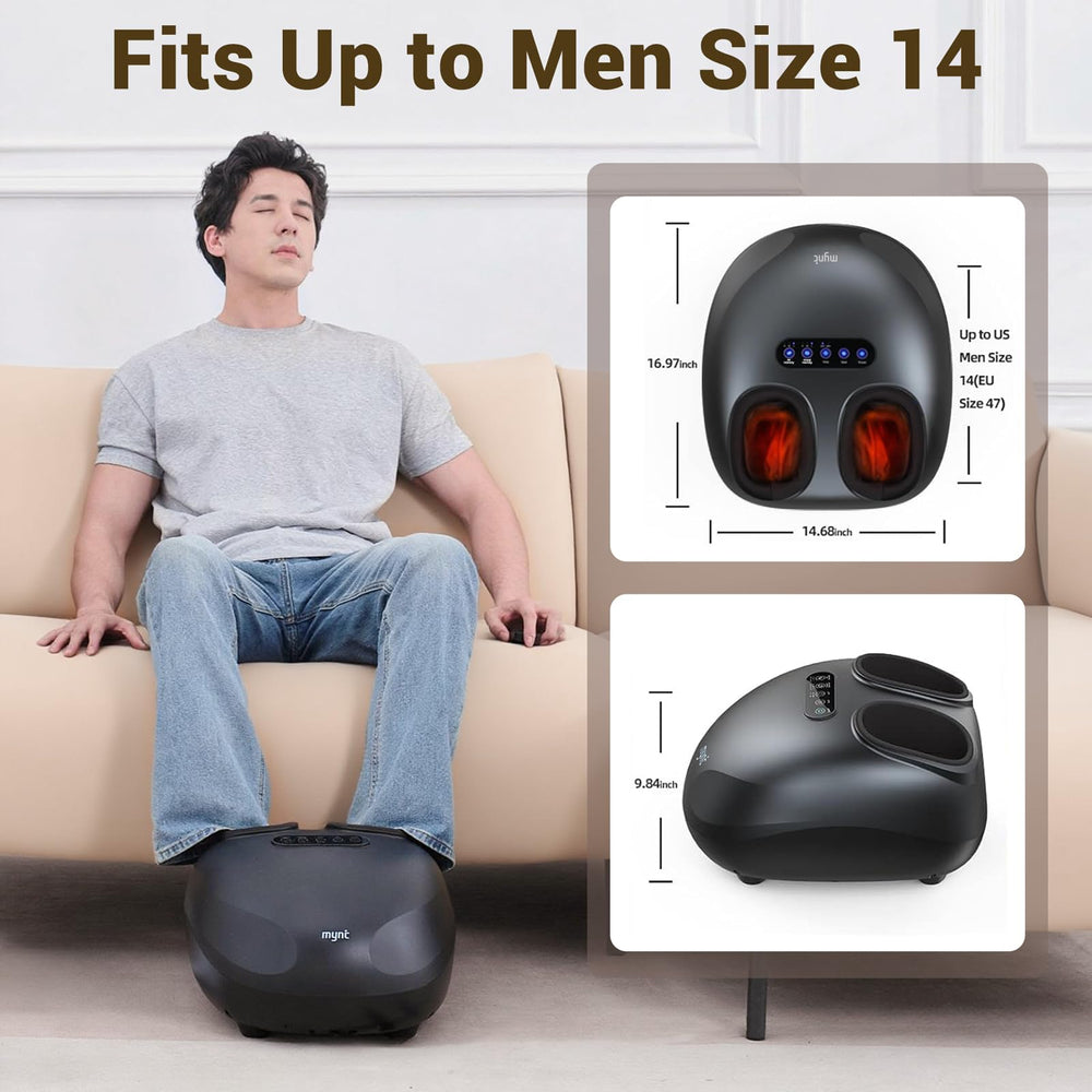 Detachable washable sleeves on the Mynt foot massager for hygiene