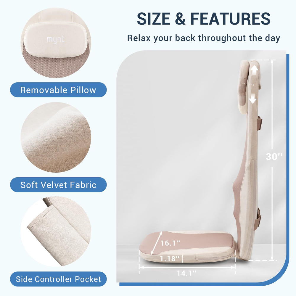 Mynt soft velvet fabric offers skin-friendly comfort during use.