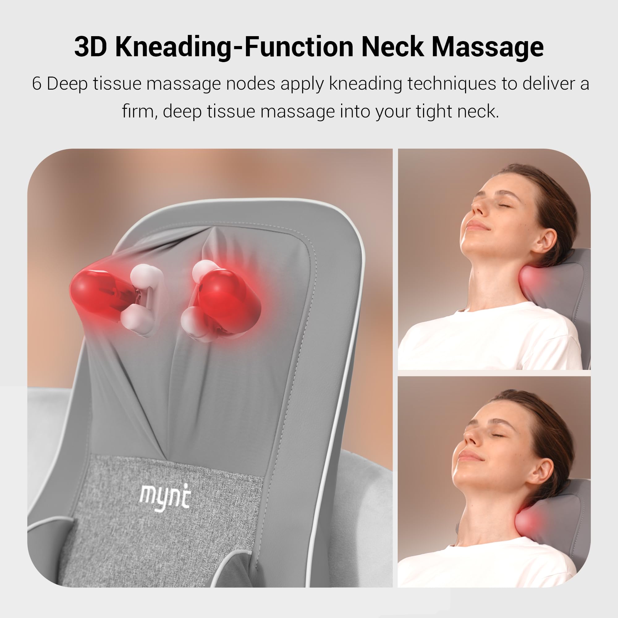 Mynt spot back massage targets tight areas with precision.
