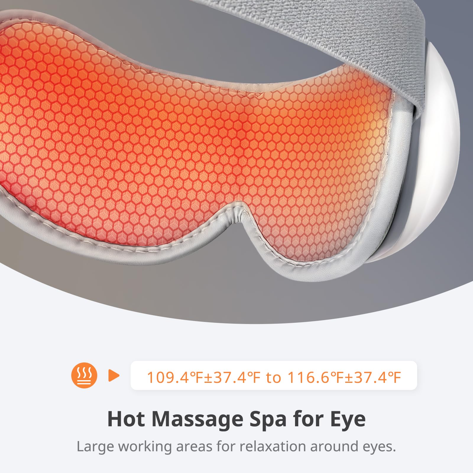 Mynt eye massager in temple brow cheek massage action.