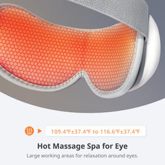 Mynt eye massager in temple brow cheek massage action.