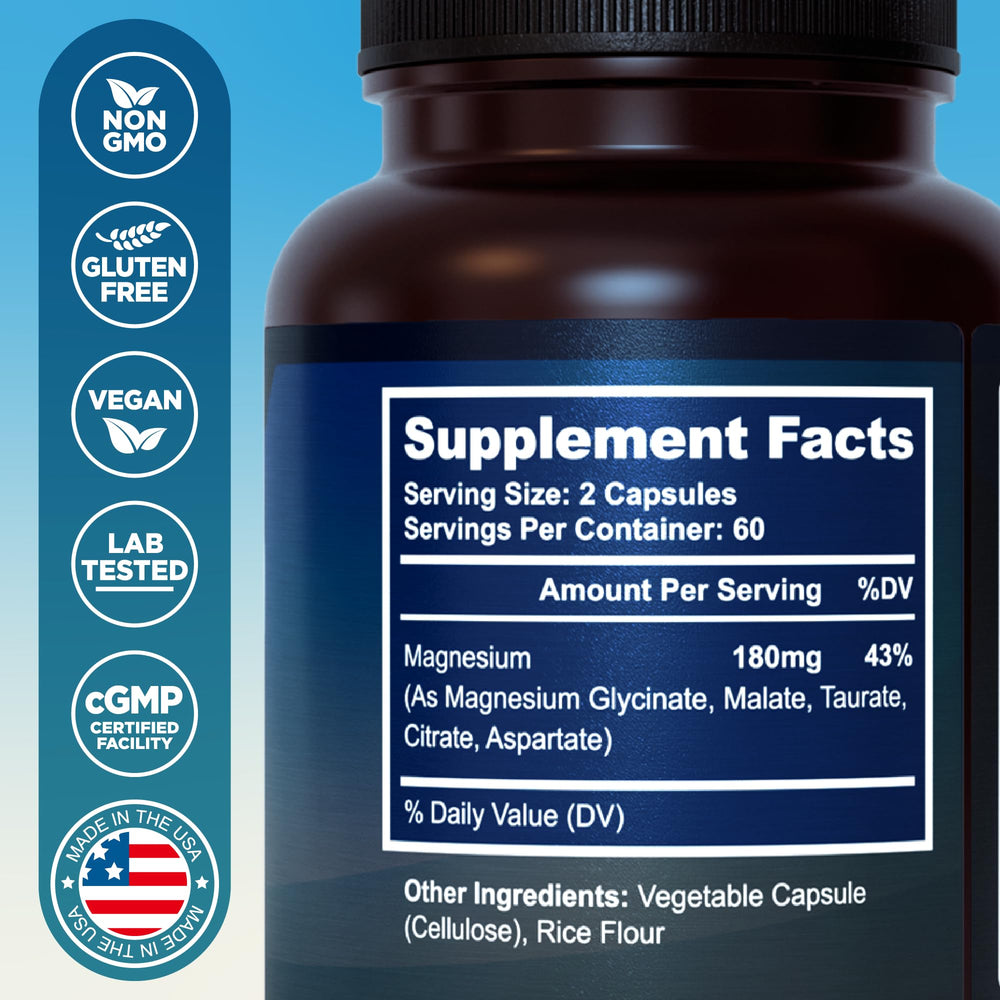 MyoActivo capsules closeup, chelated magnesium for strong muscle support.