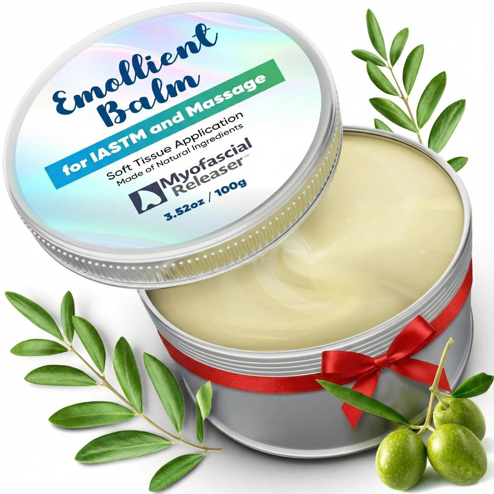 Myofascial Releaser Balm delivers a smooth glide for therapeutic massage sessions.