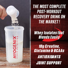 Myogenix Aftershock ingredients highlight glutamine and BCAAs for recovery support