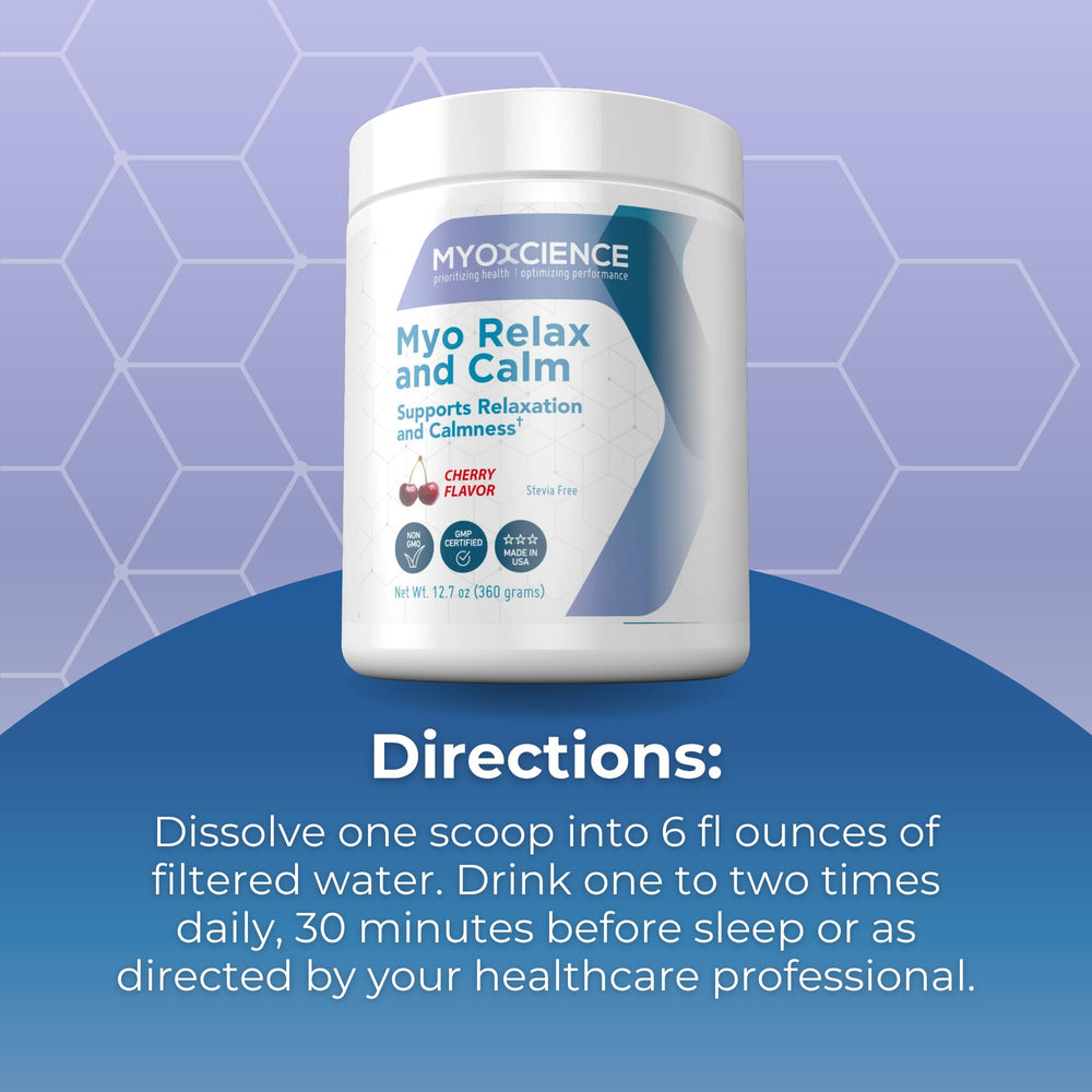 MYOXCIENCE Myo Relax & Calm allergen-free seal emphasizing clean label