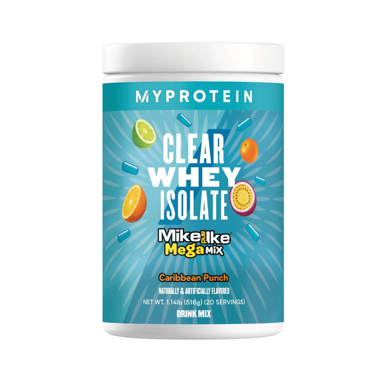 Myprotein Clear Whey Isolate Caribbean Punch bottle for a refreshing post-workout protein option
