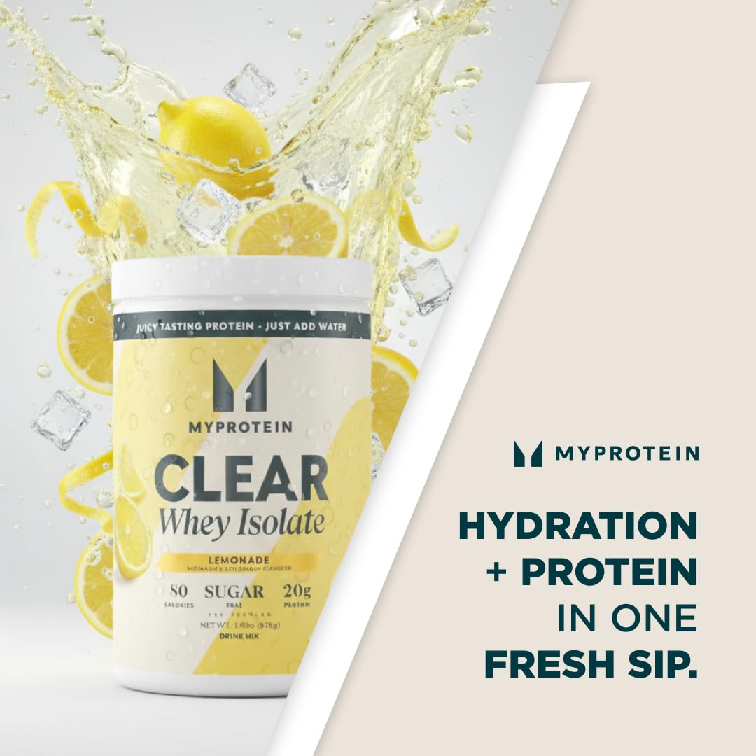 Myprotein Clear Whey Isolate powder tub as a versatile shake base
