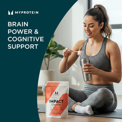 Myprotein Creatine Monohydrate Powder dissolving in water for smooth texture.