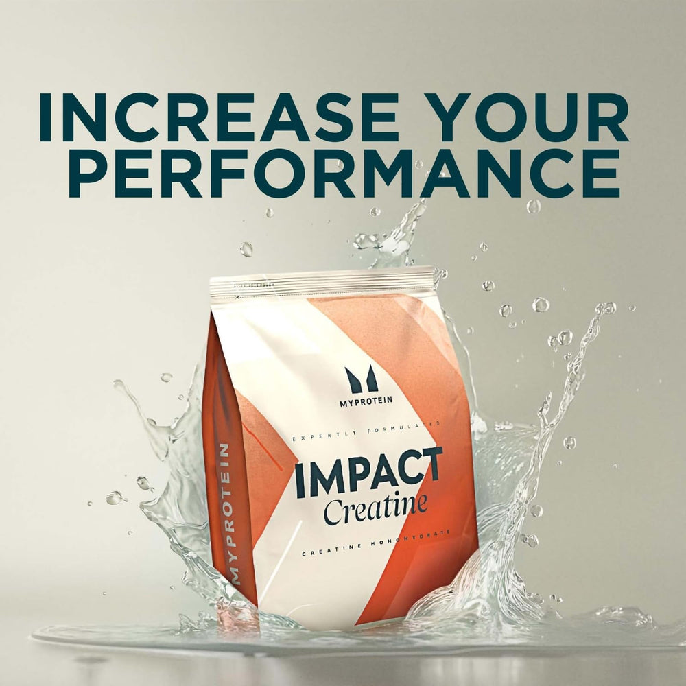 Myprotein creatine monohydrate powder dissolving for smooth mixing.