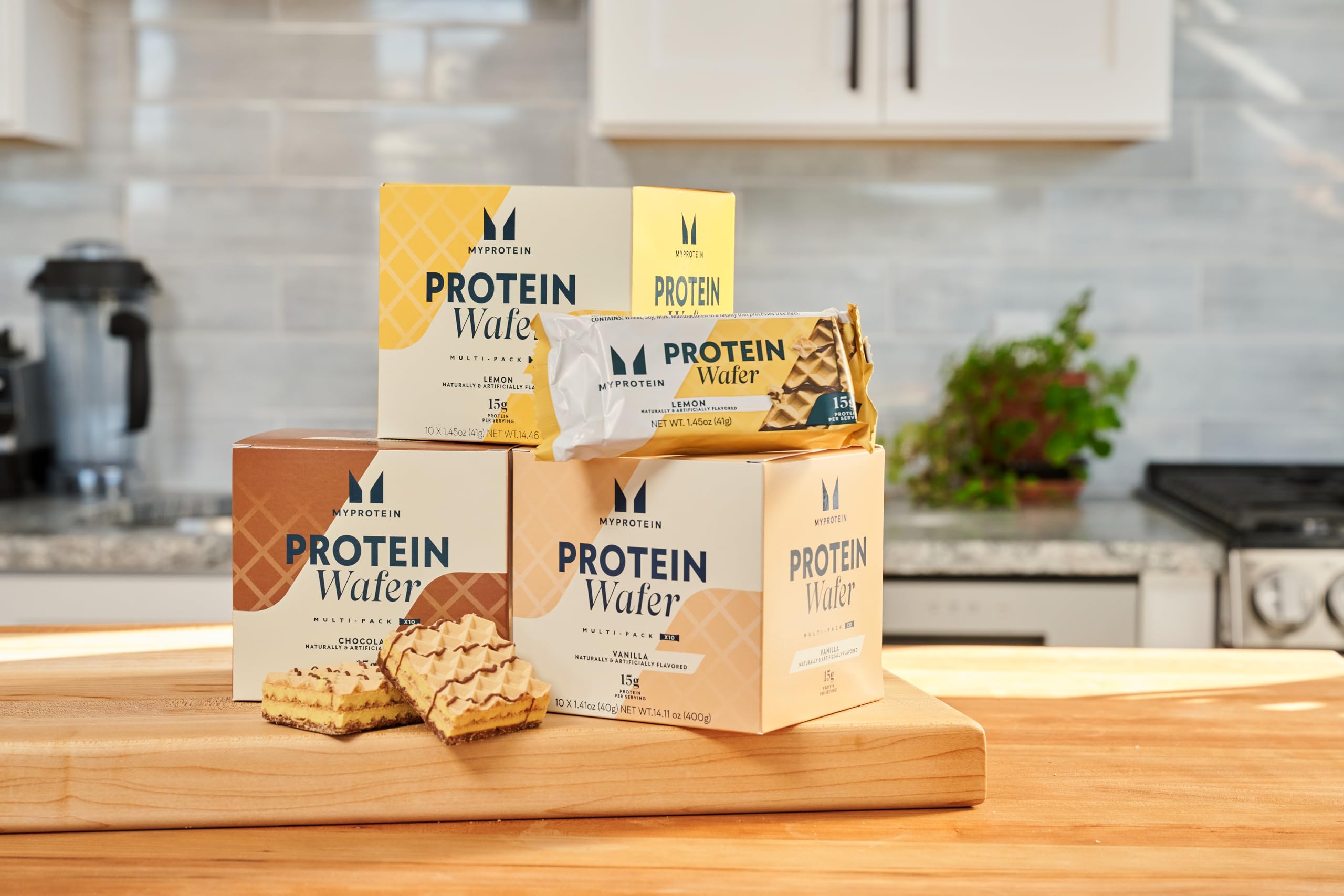 Myprotein Crispy Wafers 15g protein per bar showcases daily protein support