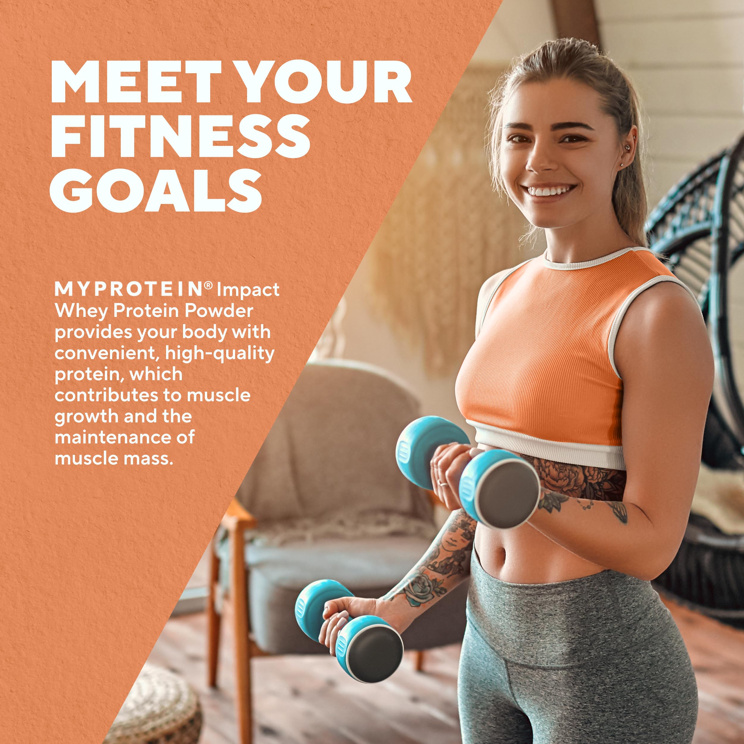 Myprotein Impact Whey Protein shaker bottle illustrates convenient post-workout fuel.