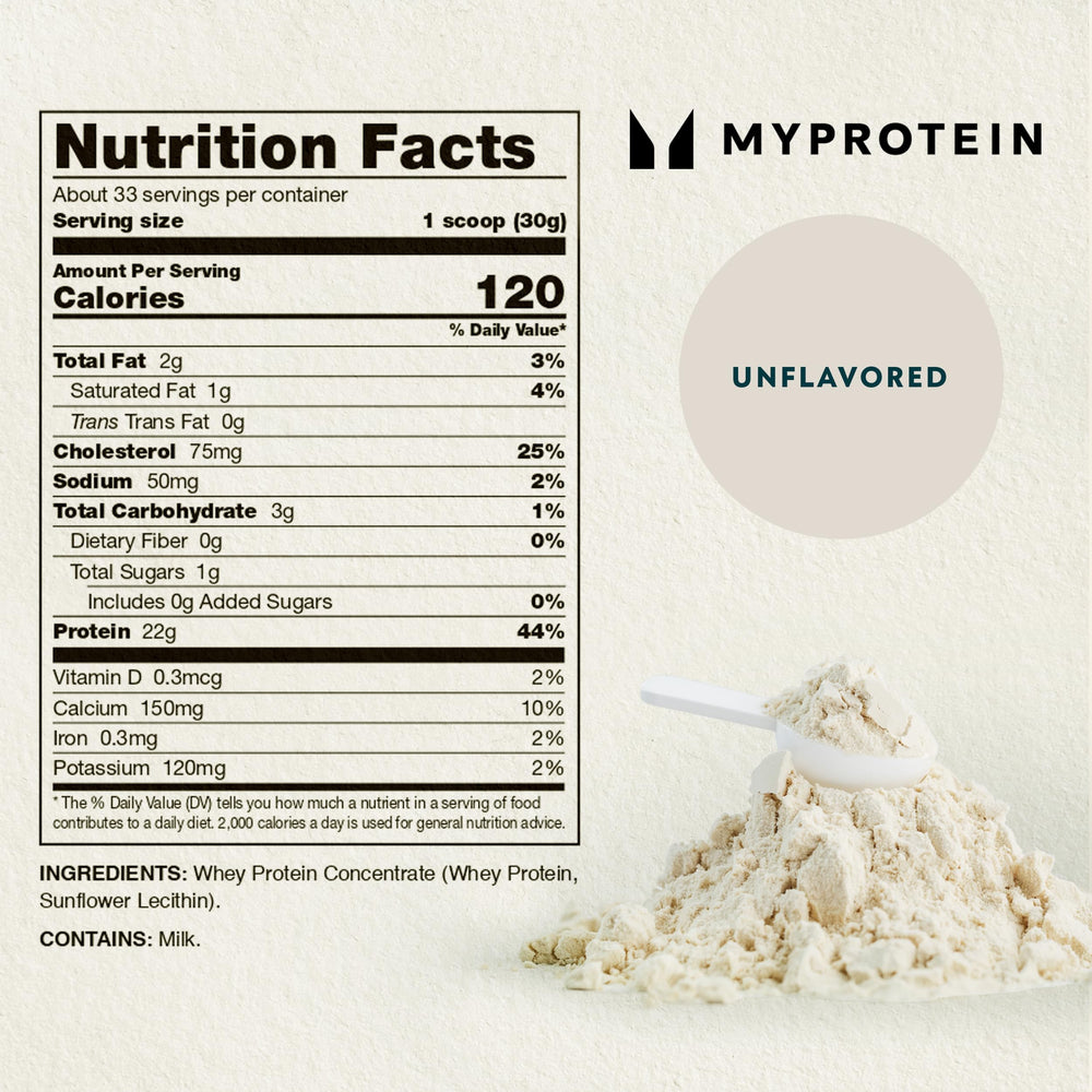 Myprotein Impact Whey Protein smoothie idea suggests easy, protein-rich meals.