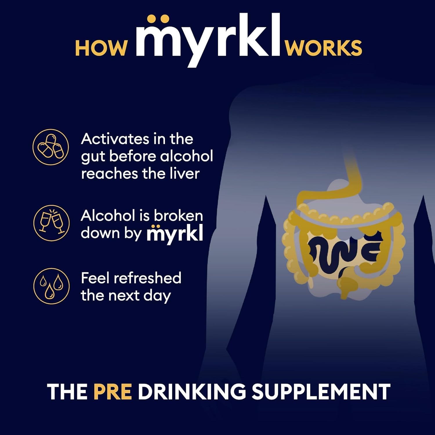 Myrkl AB001 formulation label highlighting probiotics and L-Cysteine