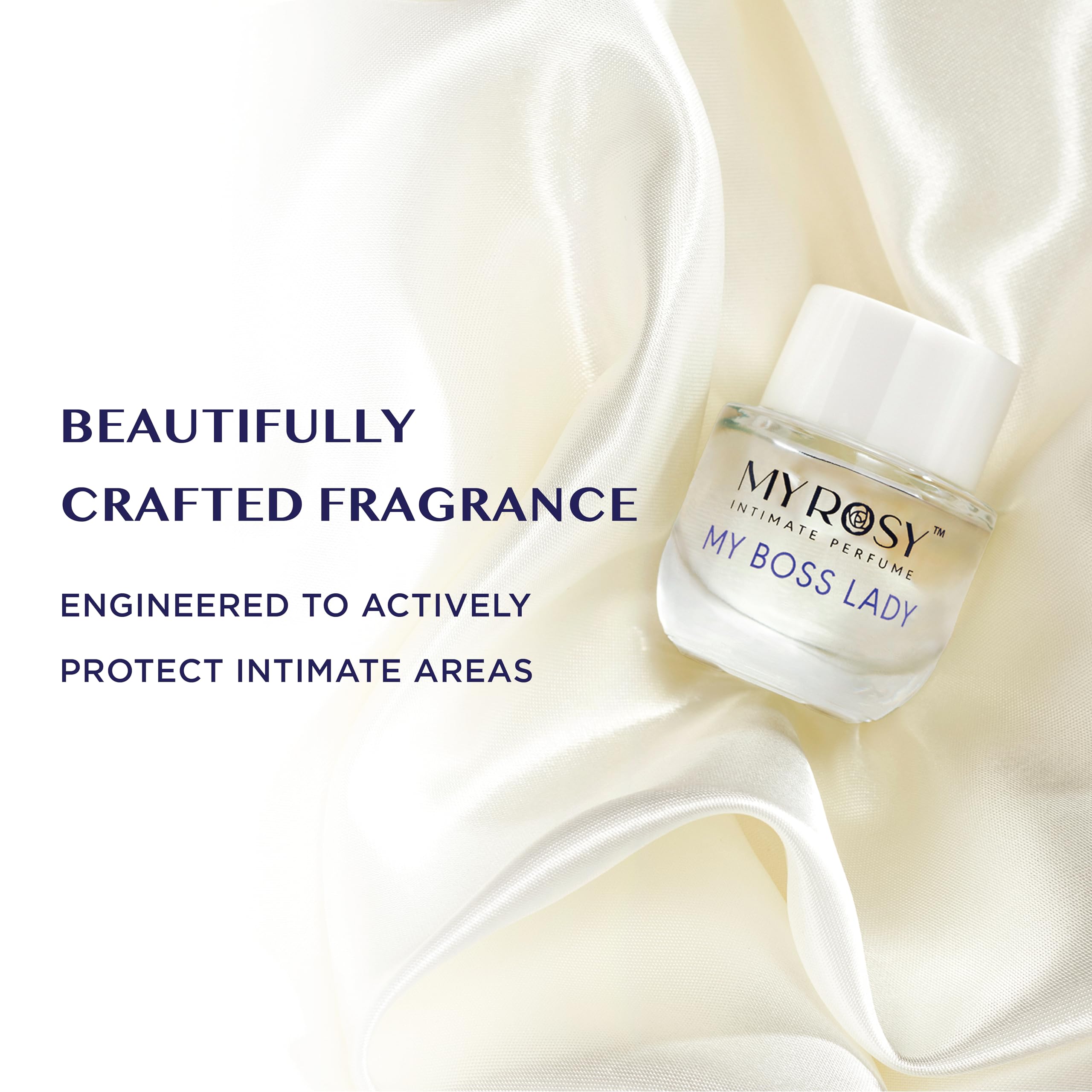 MYROSY Lady perfume oil applied on underwear liner for gentle, targeted scent