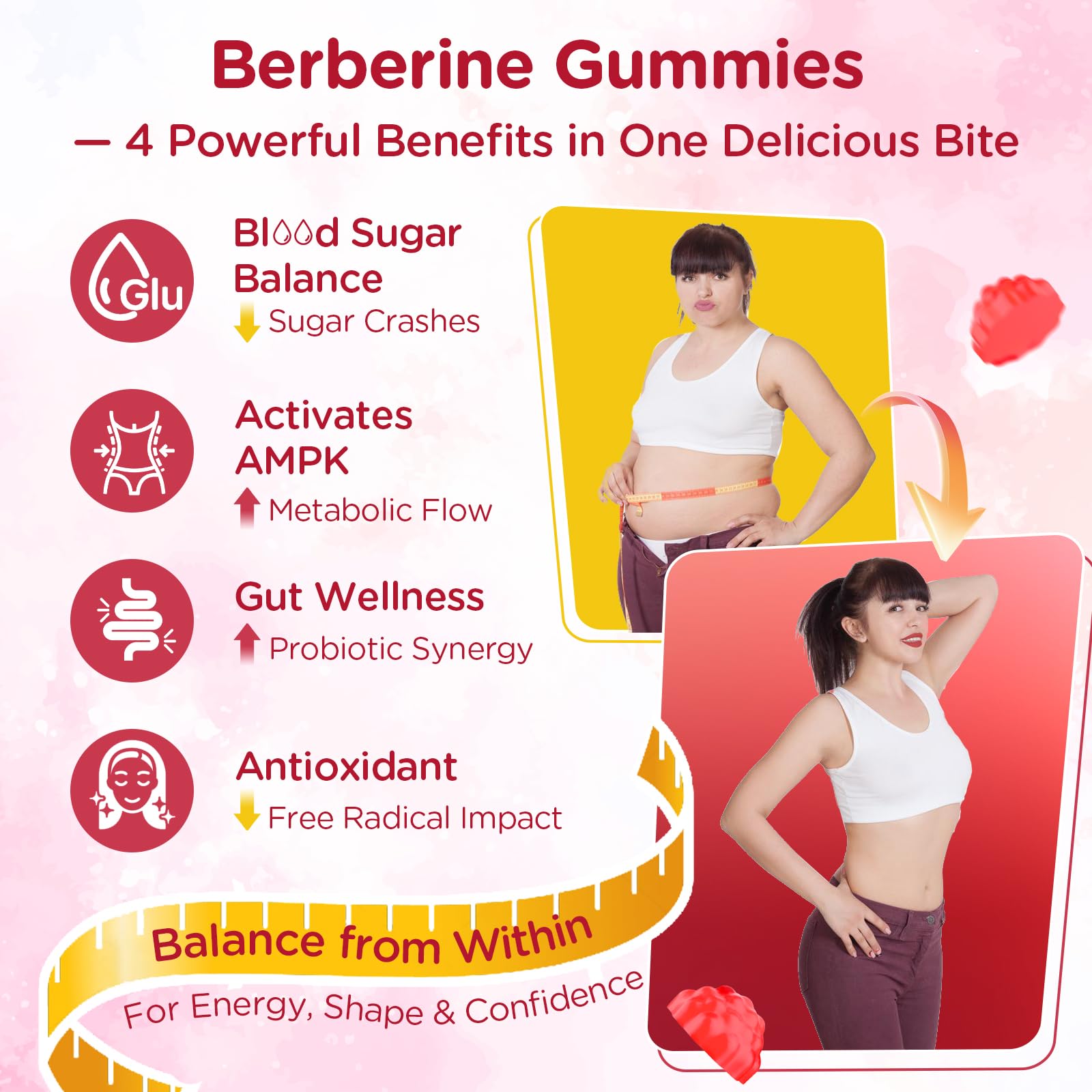 Myrtaverde Berberine Gummies ingredients cinnamon-bitter-melon-gymnema blend