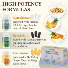 Mystidow Spike Support Trio capsules arranged to show per serving dosage and synergy.