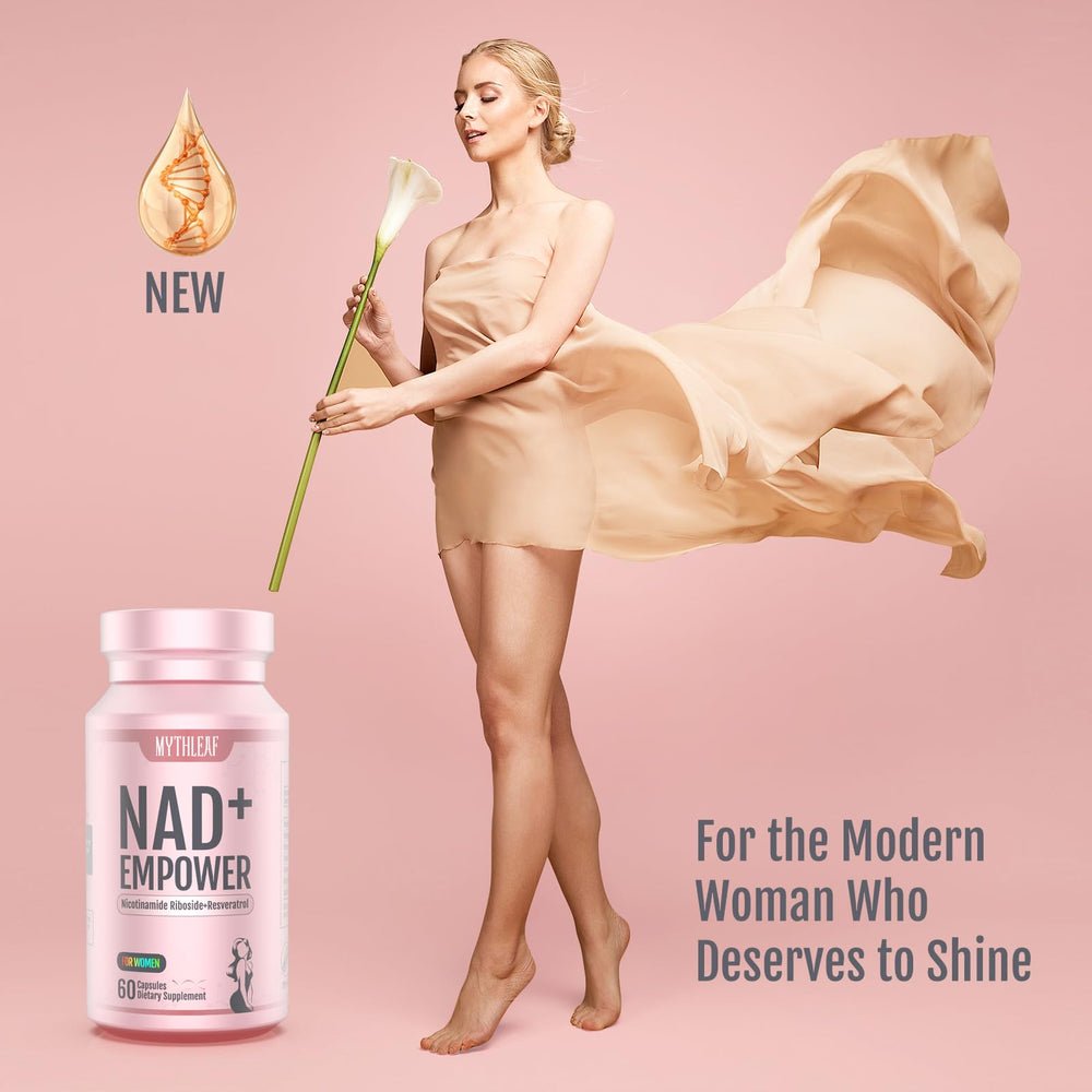MythLeaf NAD+ daily-use imagery suggests a simple routine.