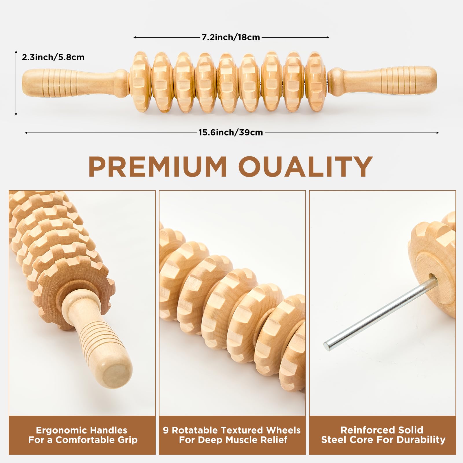 MZDXJ handheld fascia massager on legs for muscle tension relief