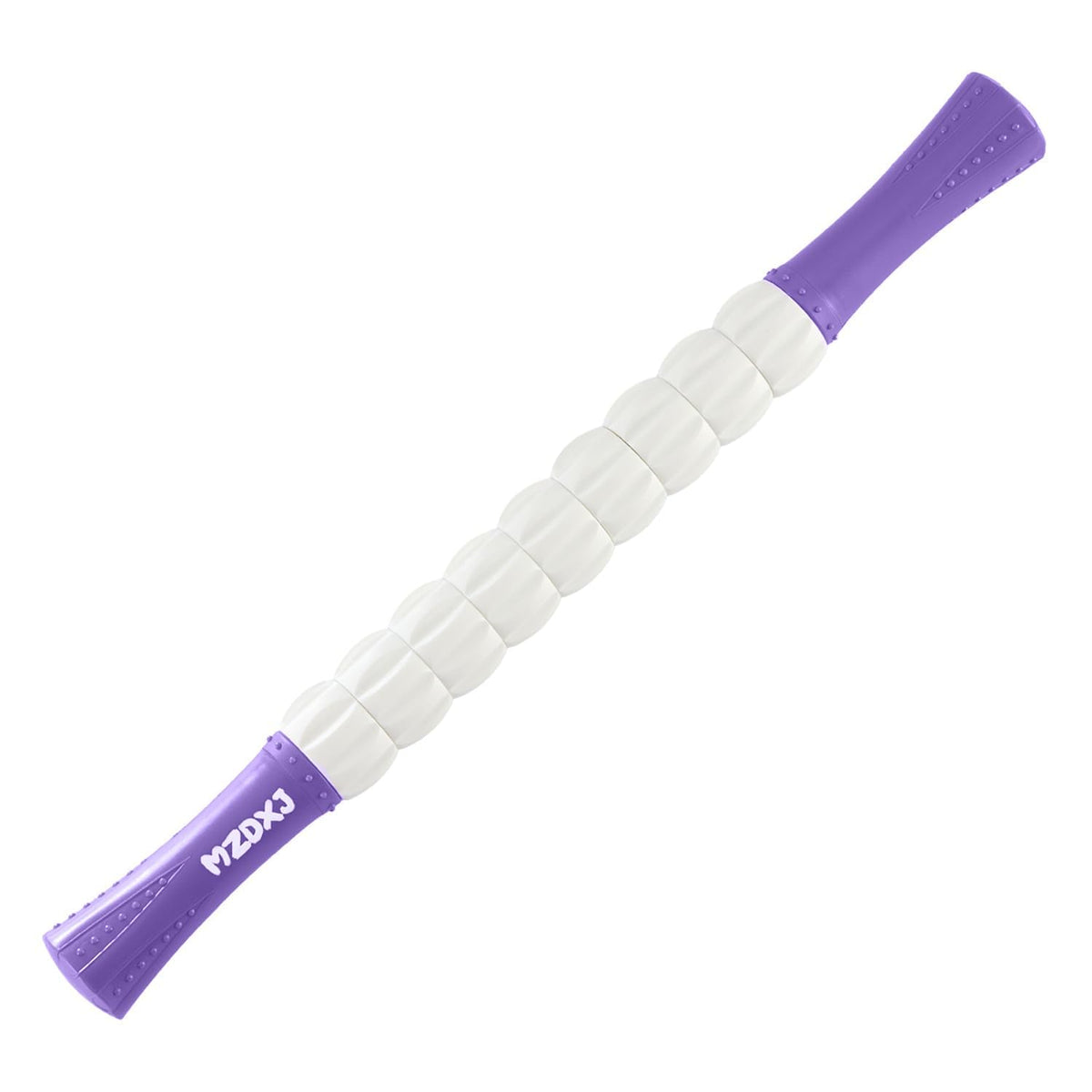 MZDXJ Muscle Roller Stick 18-inch pearl-white finish for deep tissue relief.