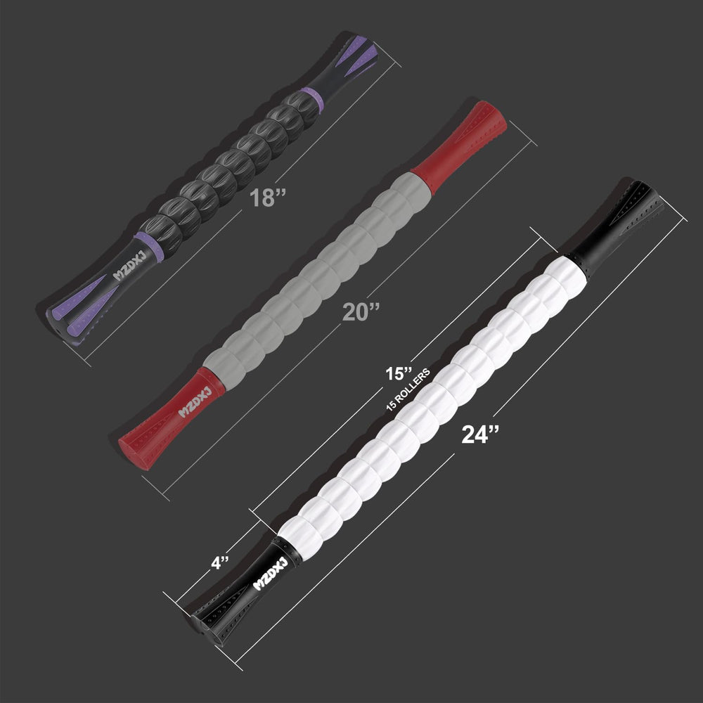 MZDXJ Muscle Roller Stick side handles enable ergonomic two-handed control during massage.