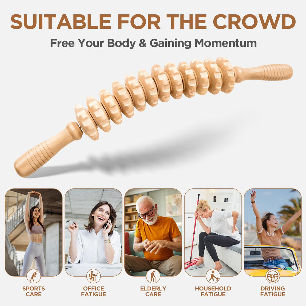 MZDXJ rodillo de madera mejora la textura de la piel y el tono.