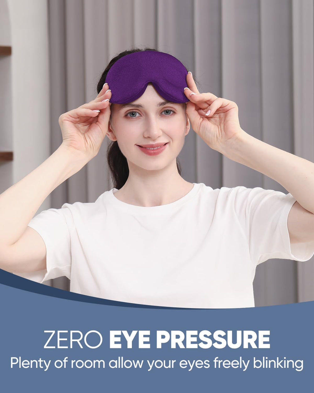 MZOO Arc-shaped eye cups 13mm create natural blinking and makeup-safe space.