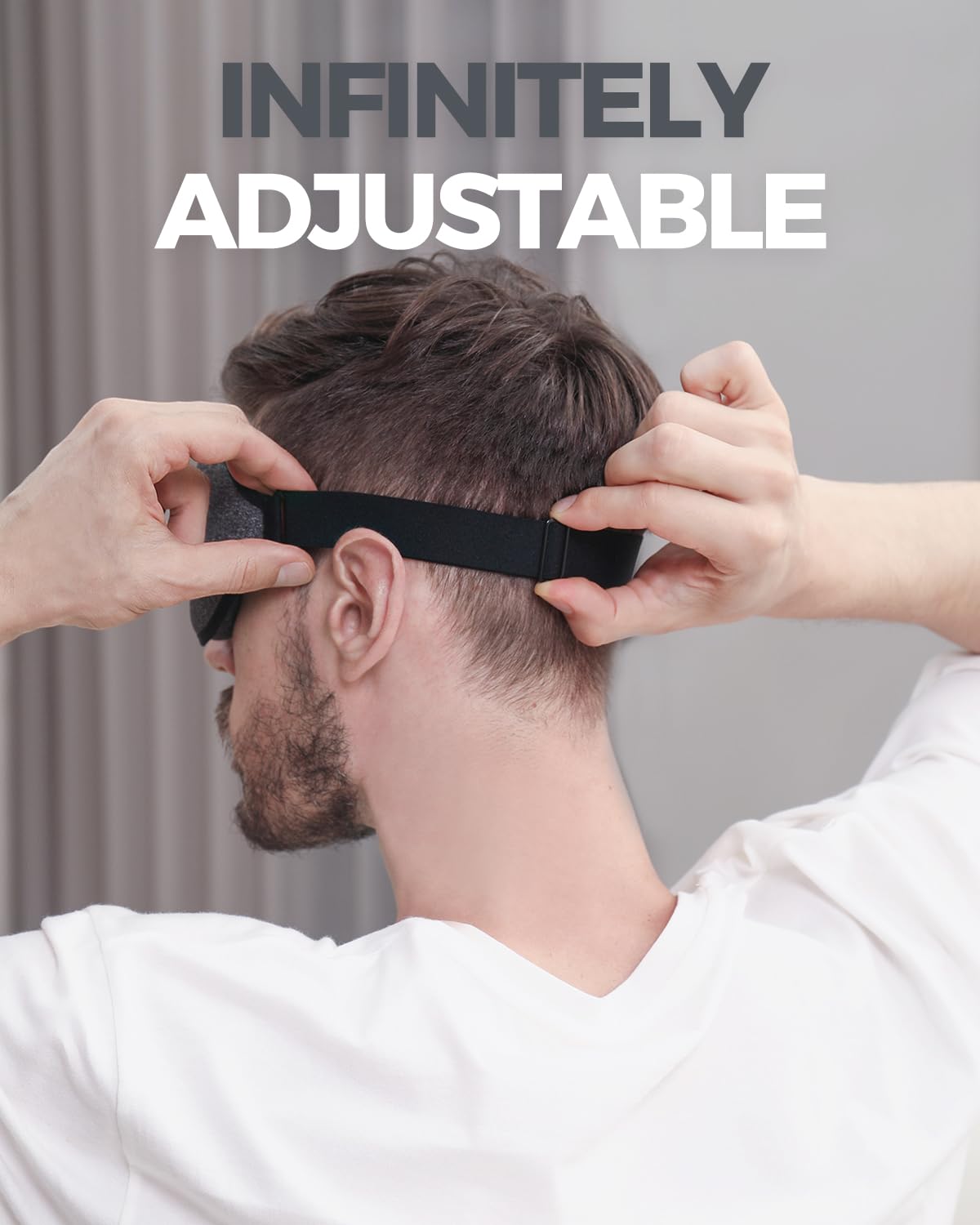 MZOO infinitely adjustable headband stays in place for all head sizes.