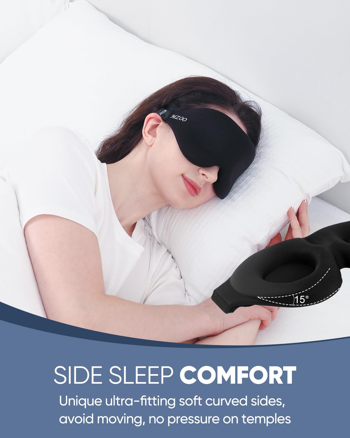 Mzoo nose padding blocks light and prevents harsh contact with your nose.