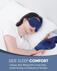 MZOO patented contoured eye cups seal softly for blackout comfort.