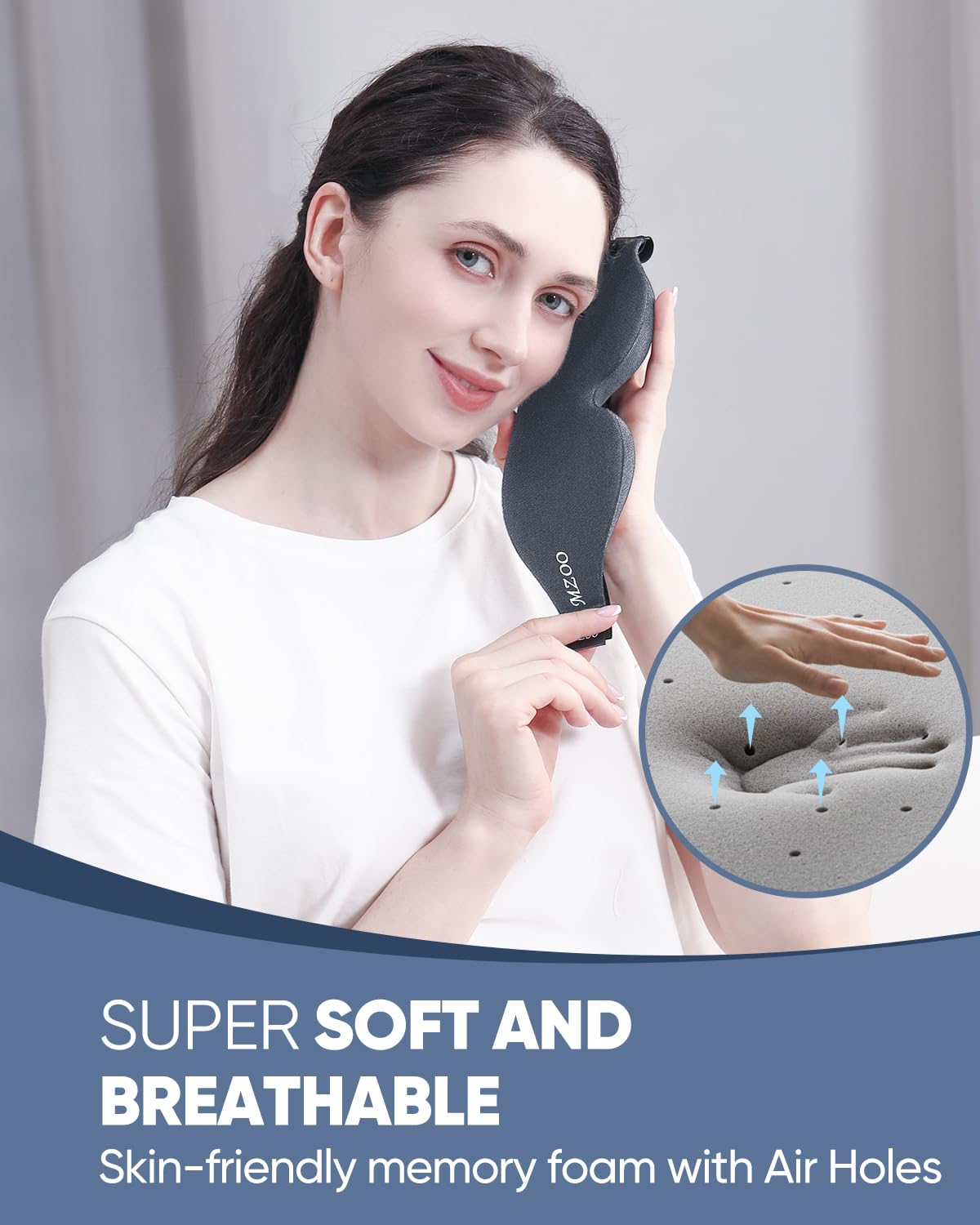 MZOO soft breathable fabric and memory foam comfortable and cool