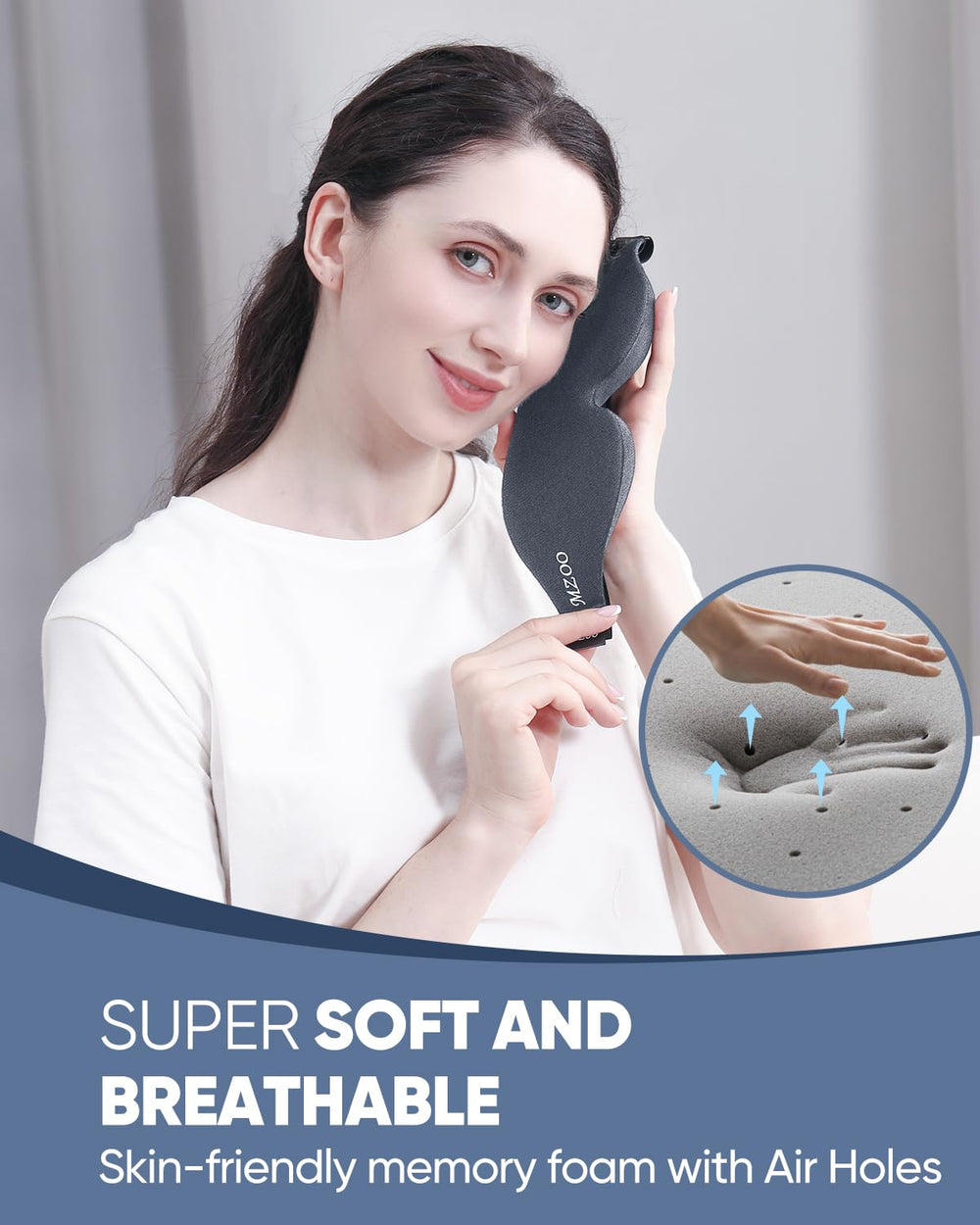 MZOO soft breathable fabric and memory foam comfortable and cool