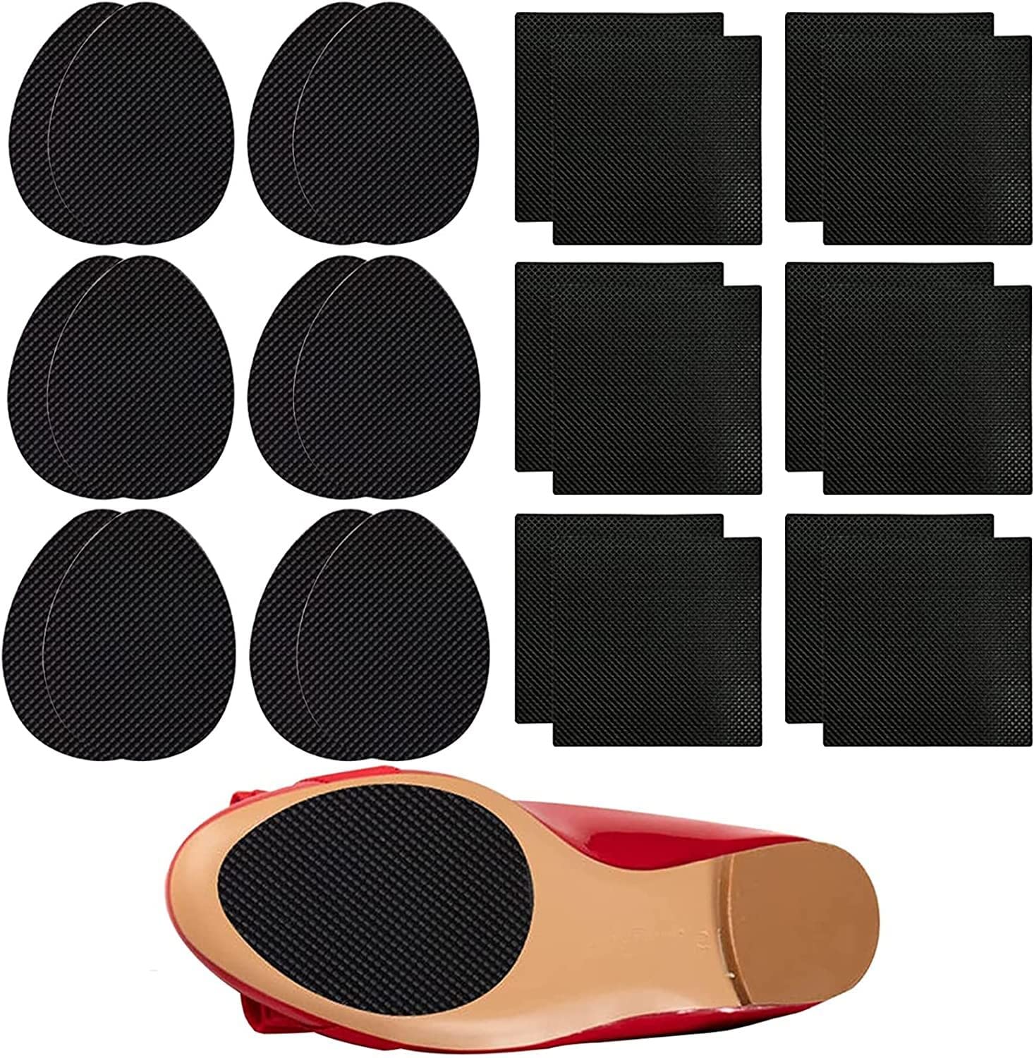 MZYOUHUO oval non-skid pad on the heel for better grip on slick floors.
