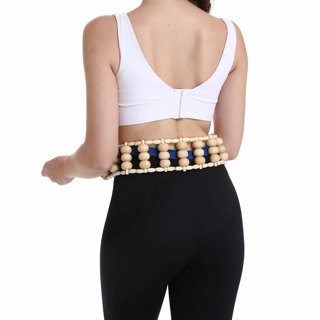 Na.c Health wooden therapy roller rope for back relief and full-body massage