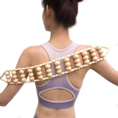 Na.c Health wooden therapy roller rope neck tension relief during self-massage