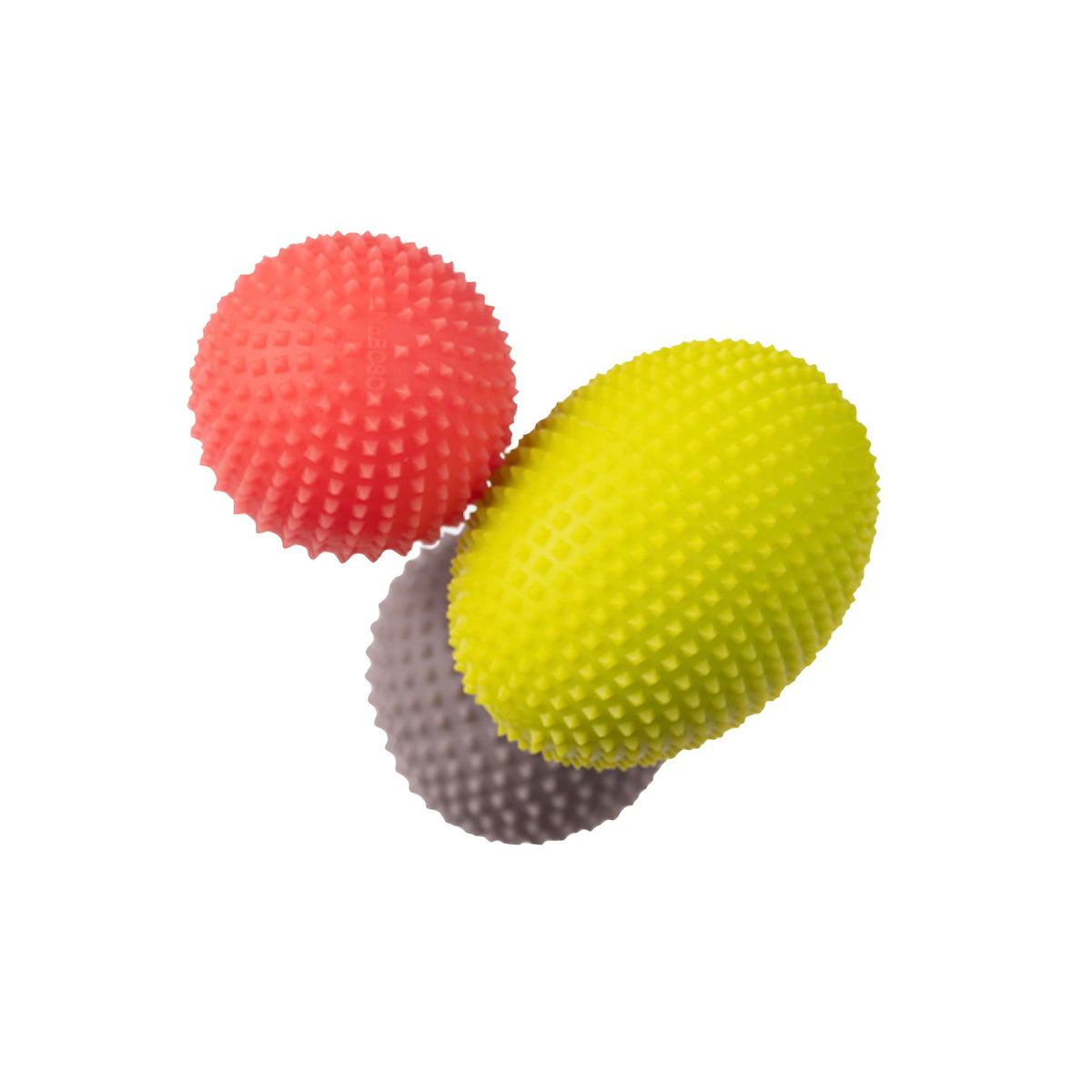 NABOSO Hand Activation Kit three balls with textured surface for enhanced proprioception and circulation.