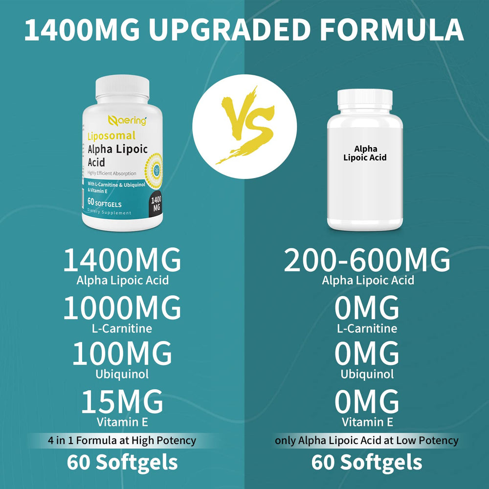 Naering alpha lipoic acid label detail highlighting GMP quality and non-GMO