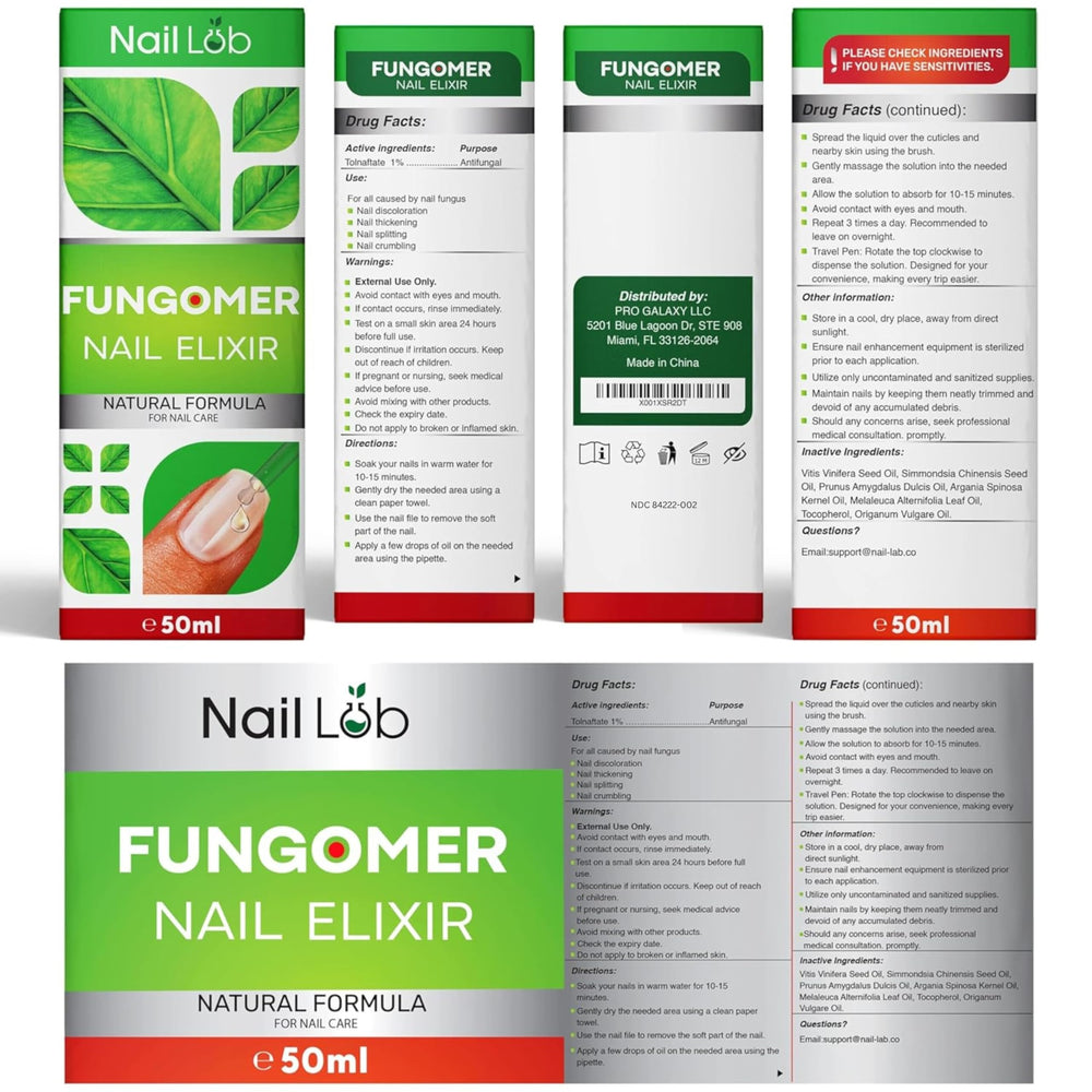 Nail Lab hydration and nourishment of nail surface after application.