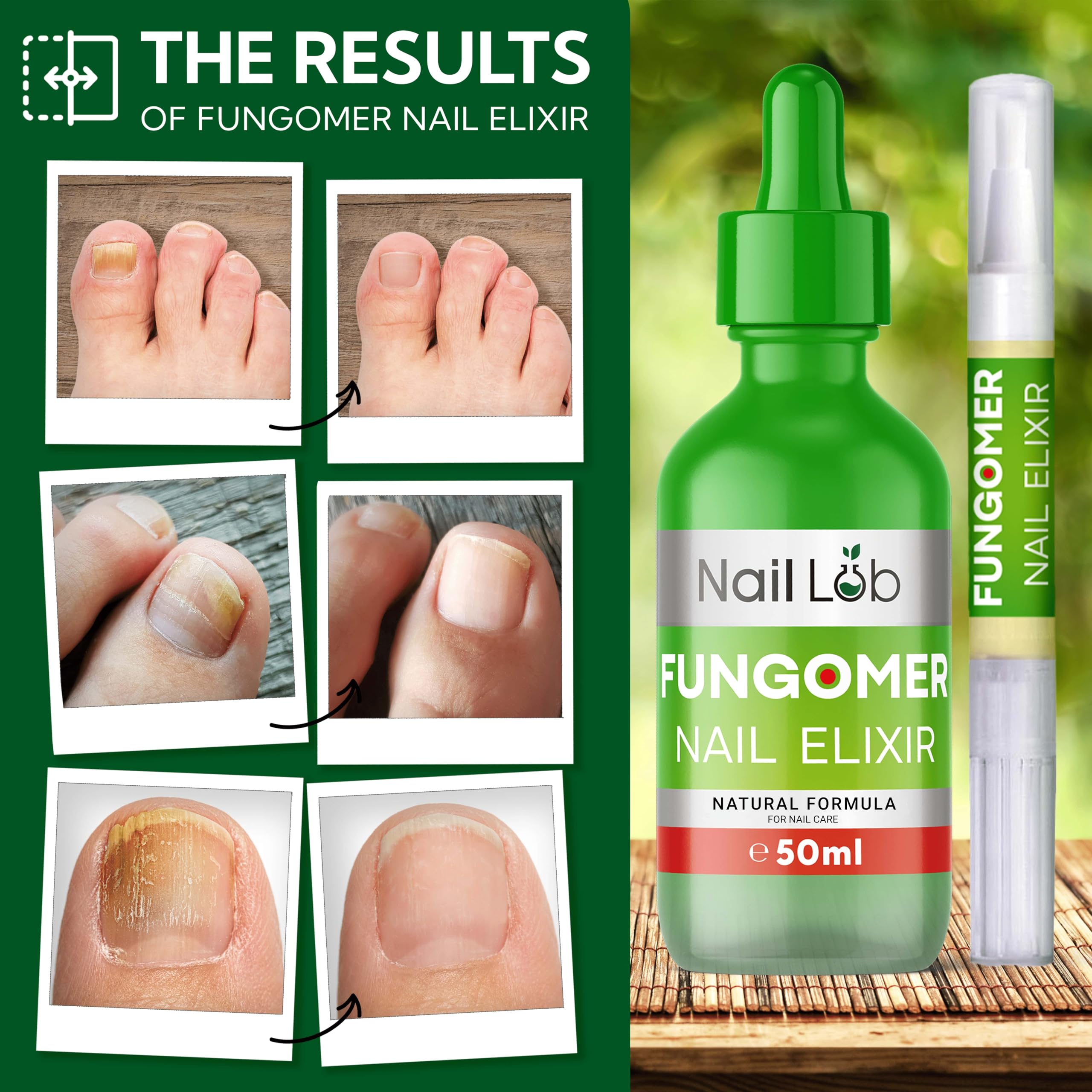 Nail Lab application showing odor reduction support on nails.