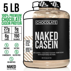 NAKED Chocolate Casein scoop ready for quick shakes