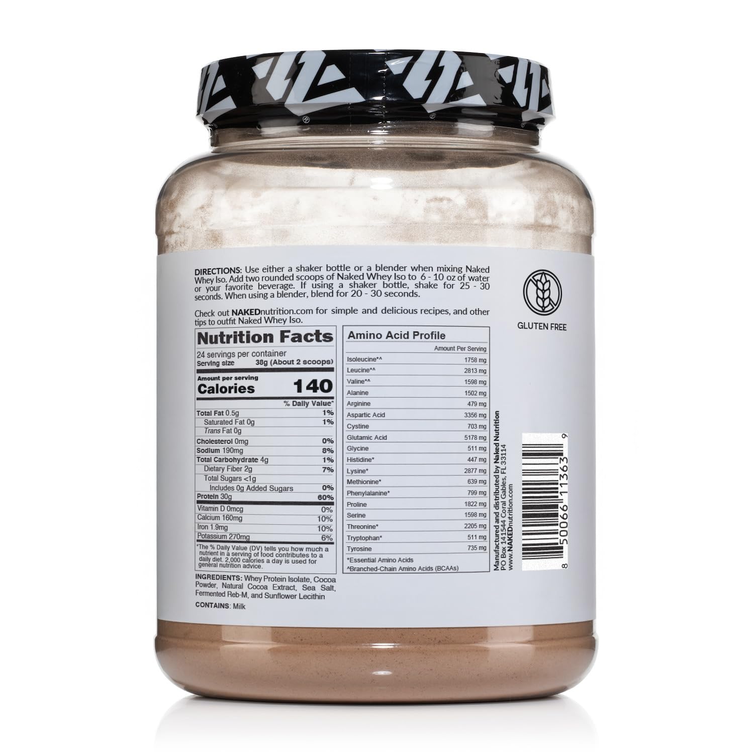 Mixing NAKED Chocolate Whey Isolate into water for smooth solubility