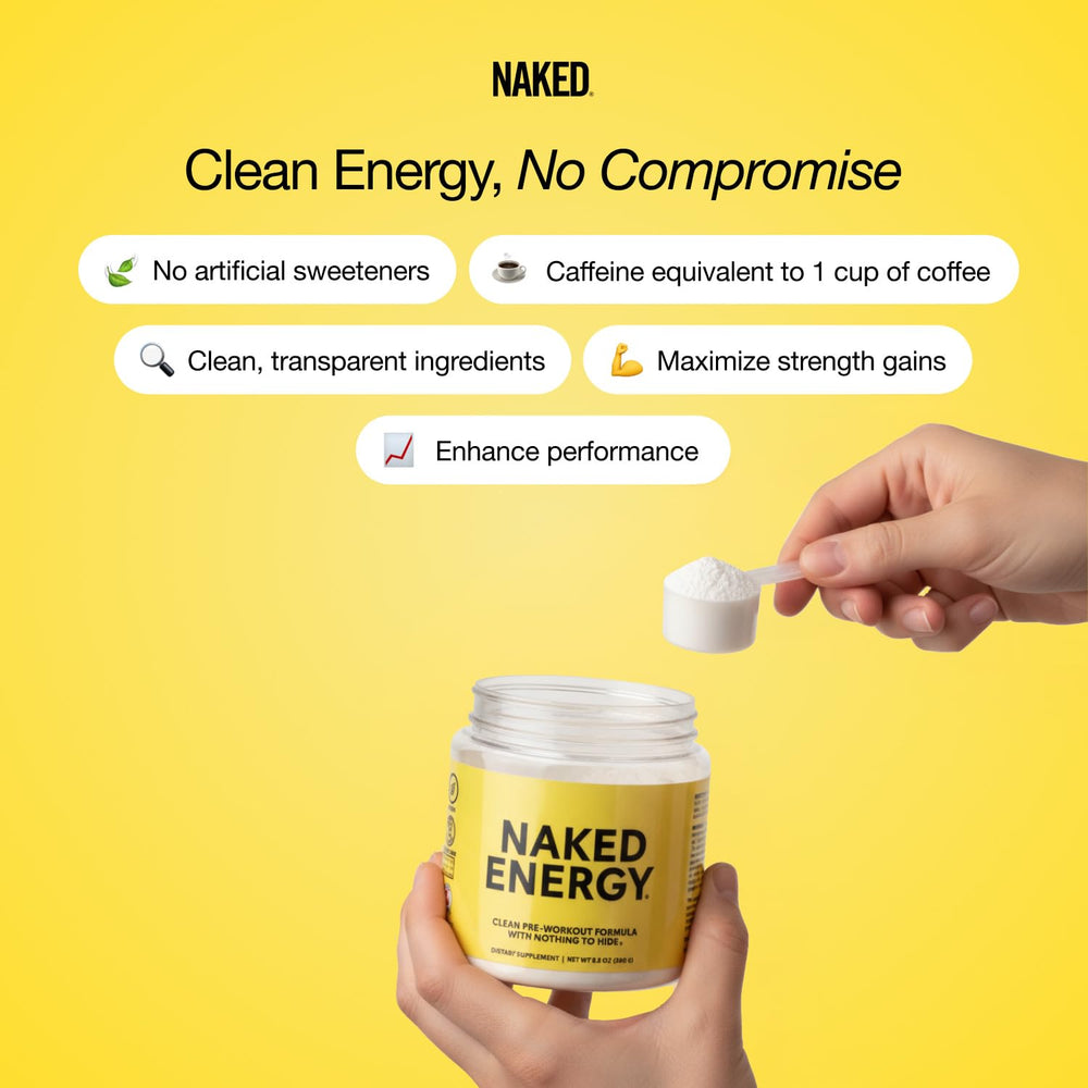 NAKED Citrus Energy sealed tub suggests freshness and convenient use.
