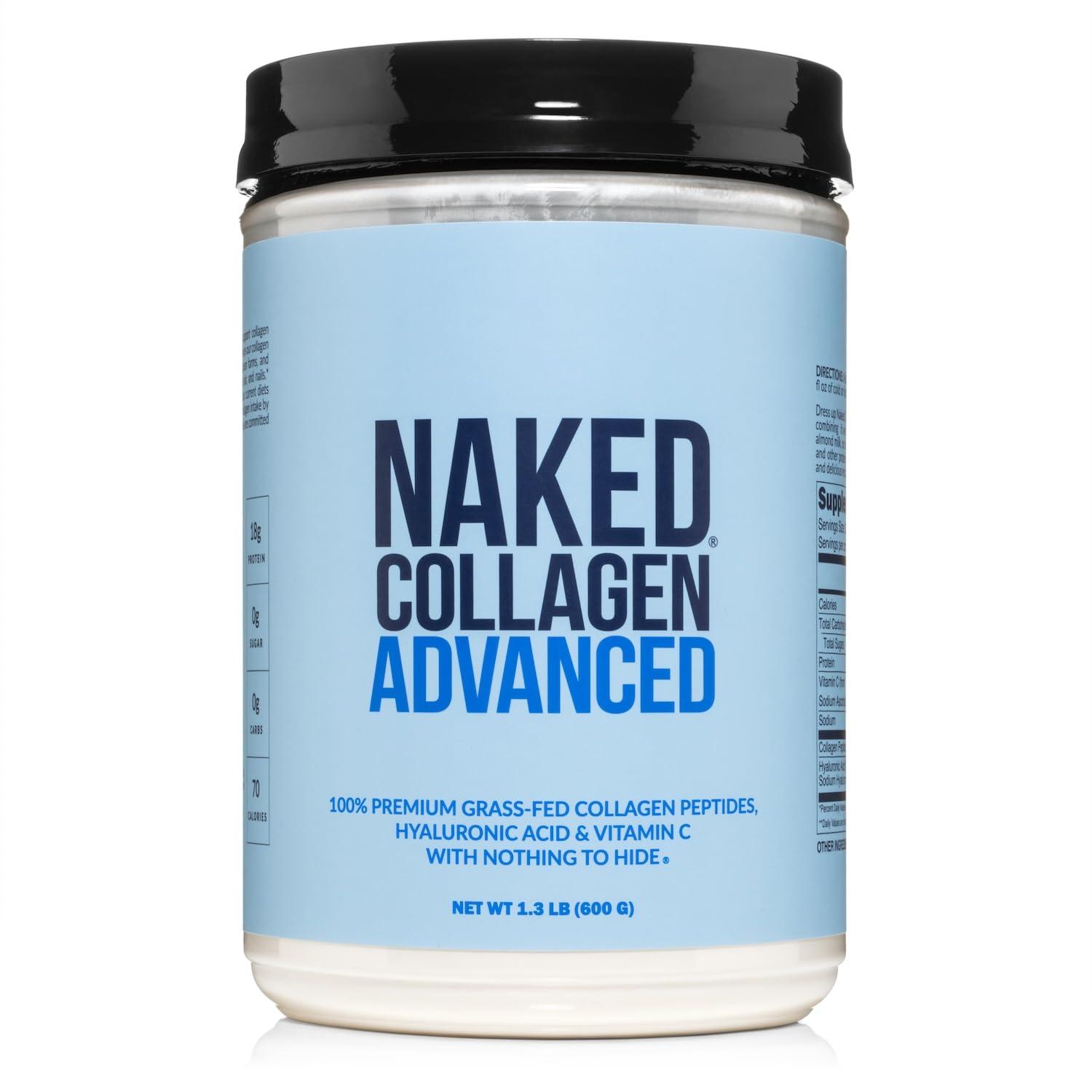 NAKED Collagen Advanced grass-fed powder blends into morning coffee