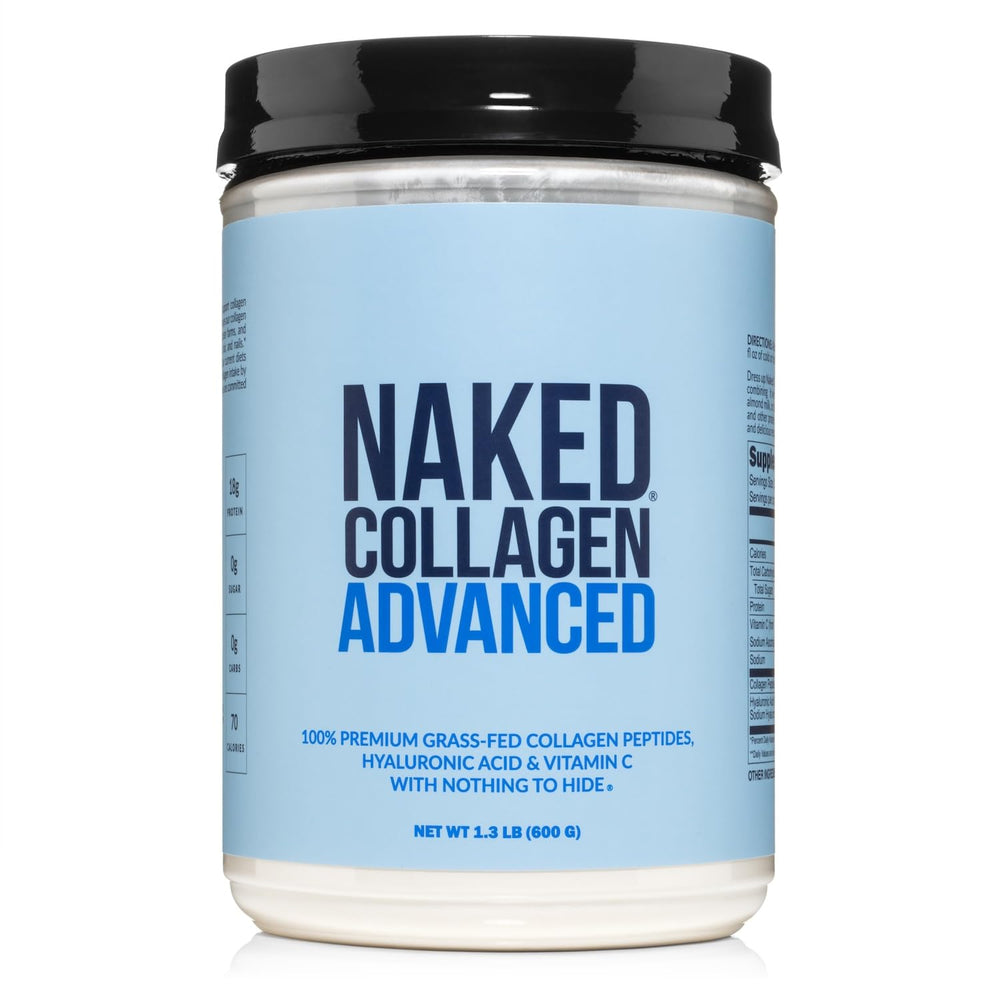 NAKED Collagen Advanced grass-fed powder blends into morning coffee