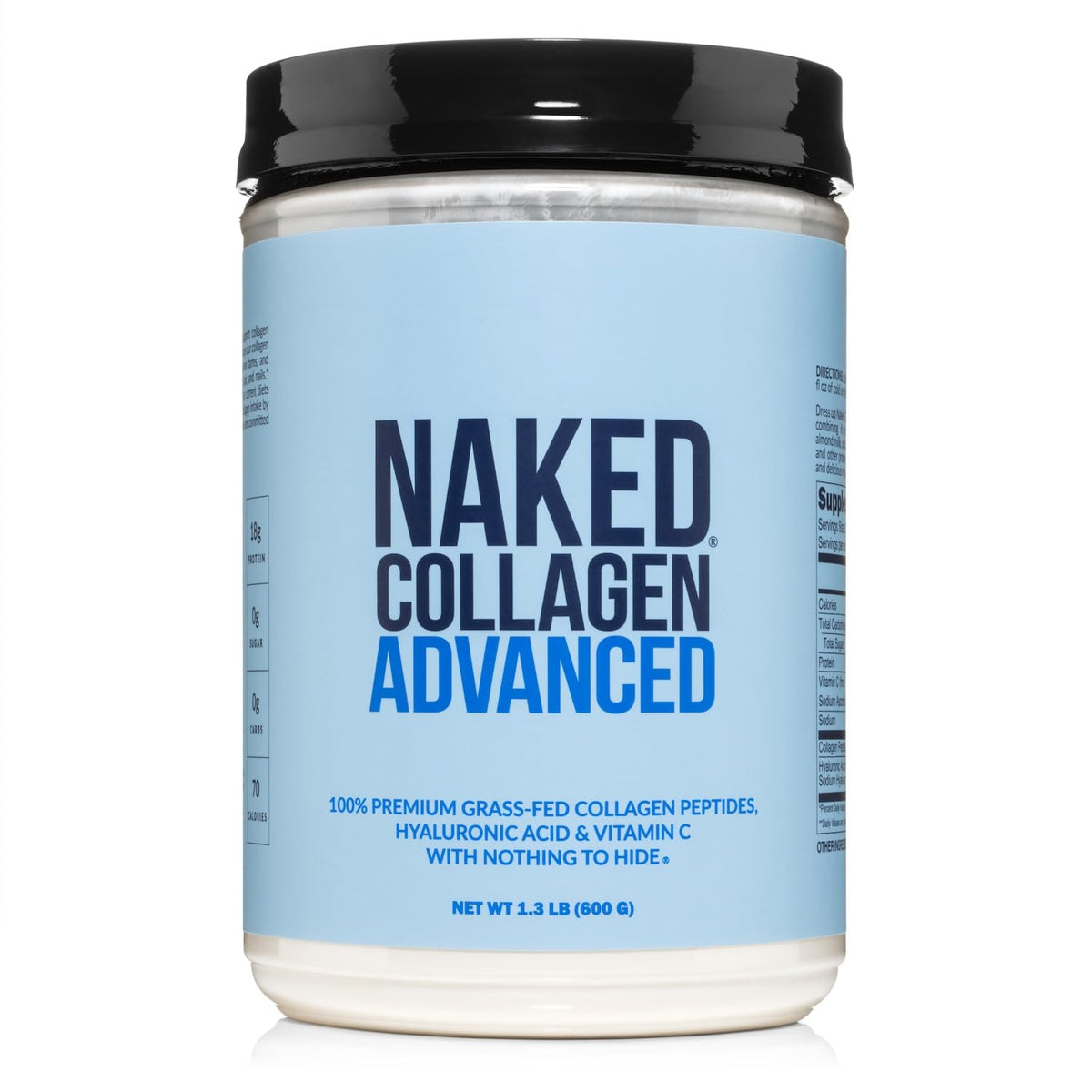 NAKED Collagen Advanced grass-fed powder blends into morning coffee