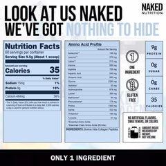 Glass of coffee with Naked Collagen Peptides for a smooth boost.