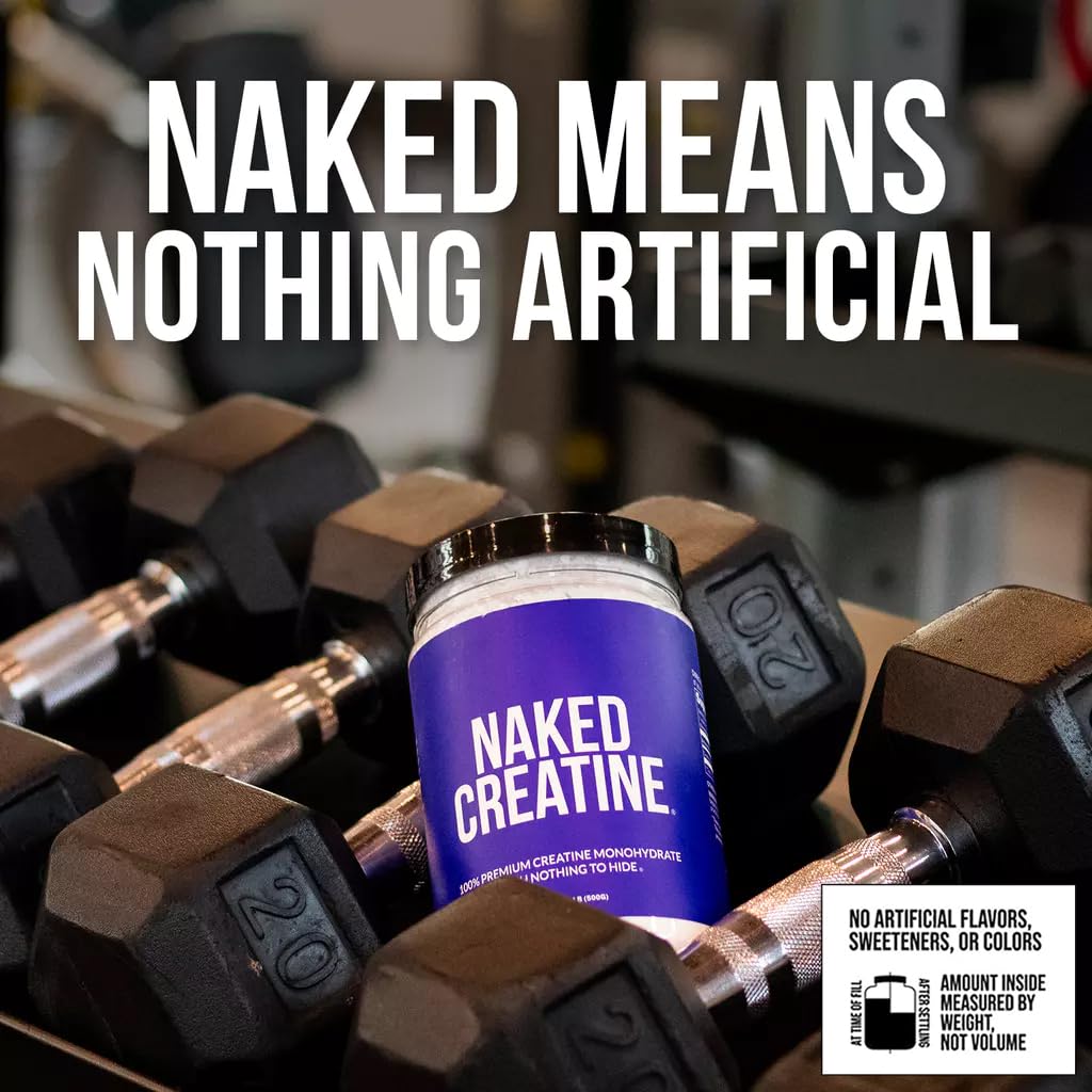 NAKED creatine in a shake shows convenient everyday use.