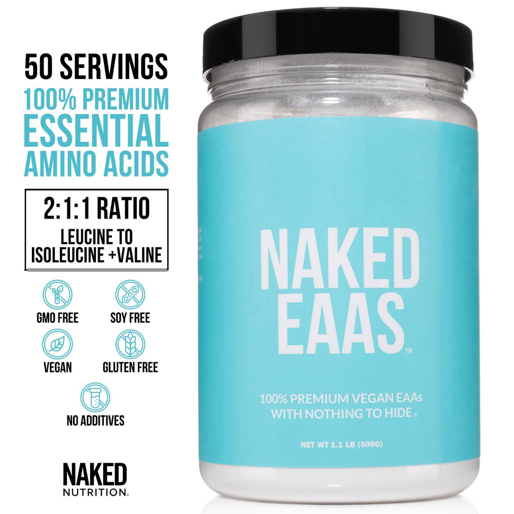 NAKED EAAs scoop dispensing a precise measure for quick, convenient fueling.