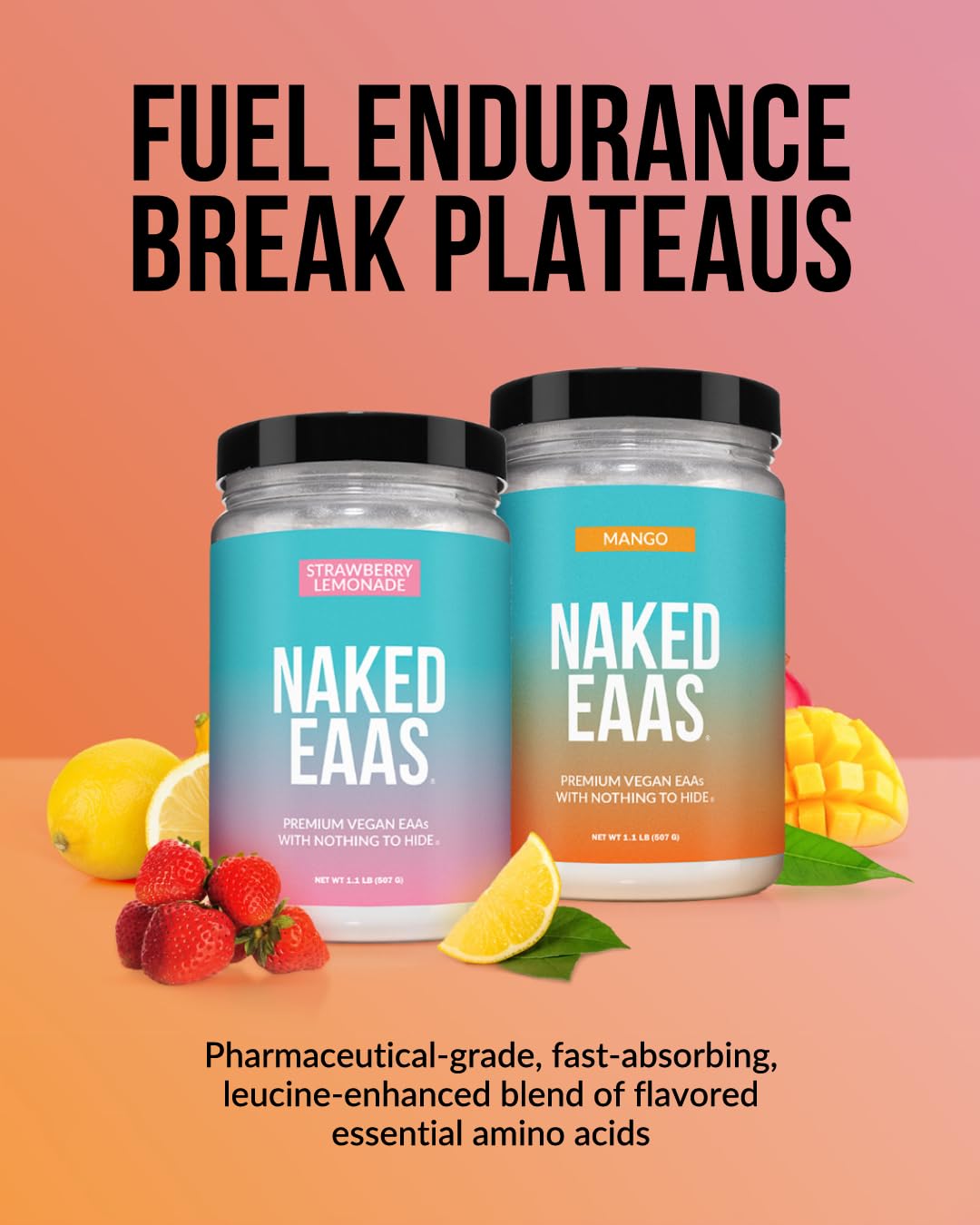 NAKED EAAs shake in gym bottle illustrates easy pre or post-workout use.